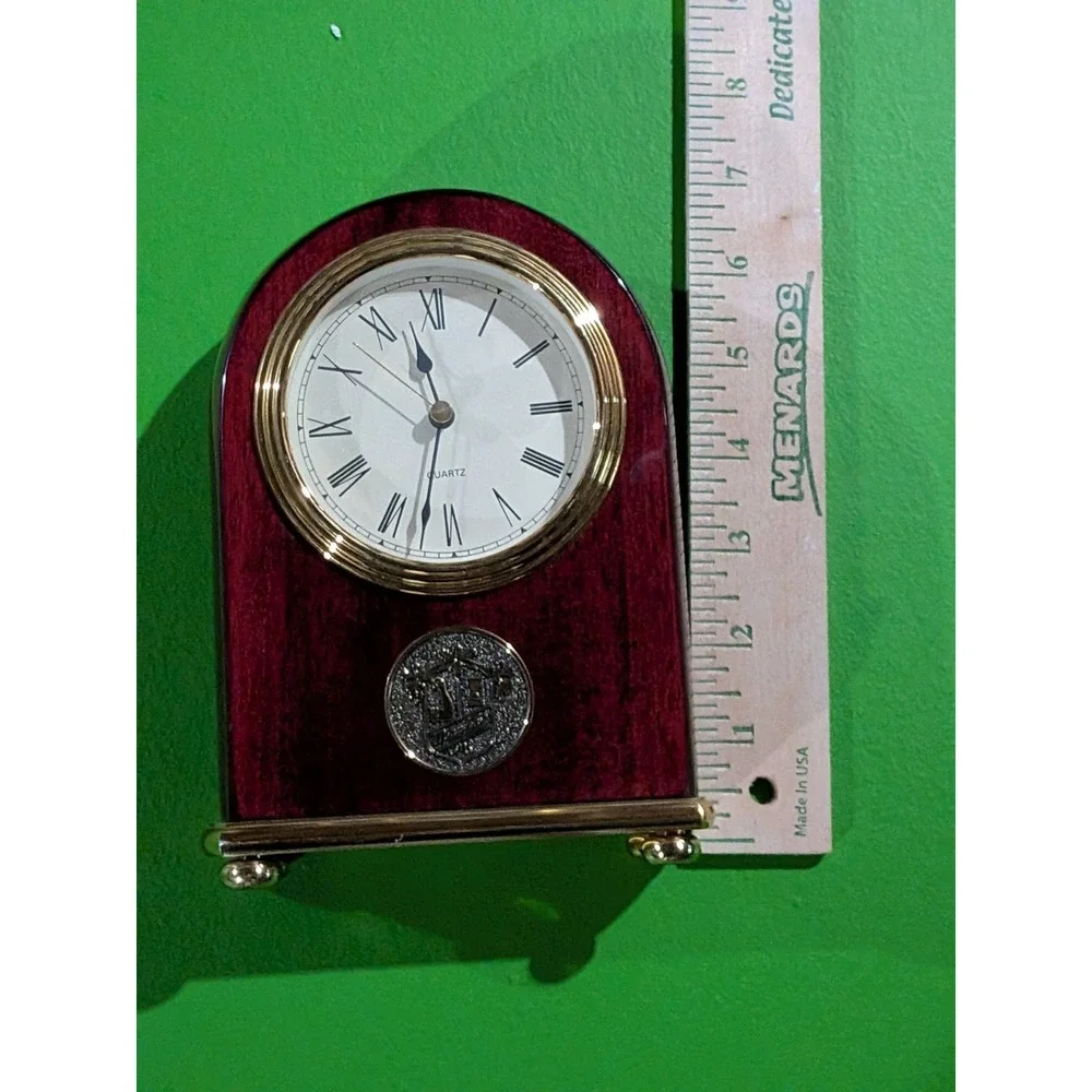 Vintage 2000 Maytag San Diego Employee Award Desk Clock Rosewood Finish ~6